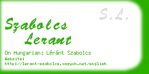 szabolcs lerant business card