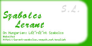 szabolcs lerant business card